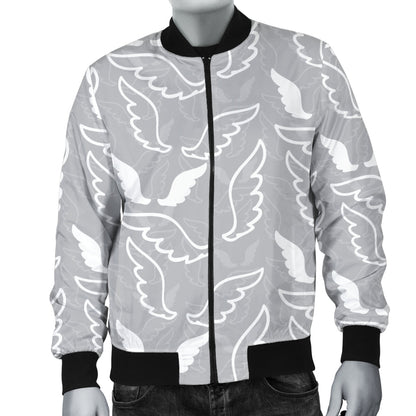 Angel Wings Pattern Print Design 01 Men Bomber Jacket