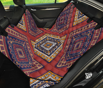 Native Pattern Print Design A06 Rear Dog Car Seat Cover Hammock