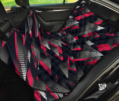 Racing Style Pattern Print Design A04 Rear Dog Car Seat Cover Hammock