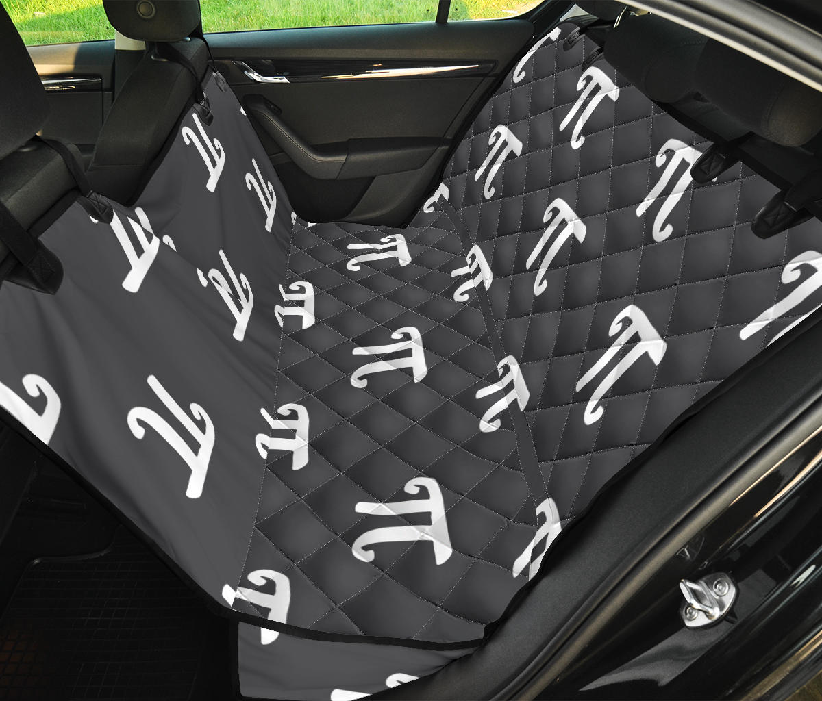 Pi Day Pattern Print Design A01 Rear Dog Car Seat Cover Hammock