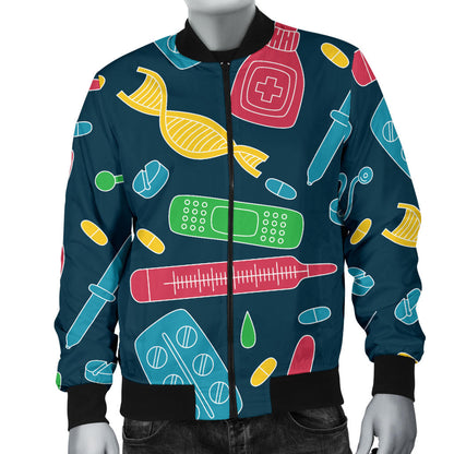 Phlebotomist Pattern Print Design A03 Men Bomber Jacket