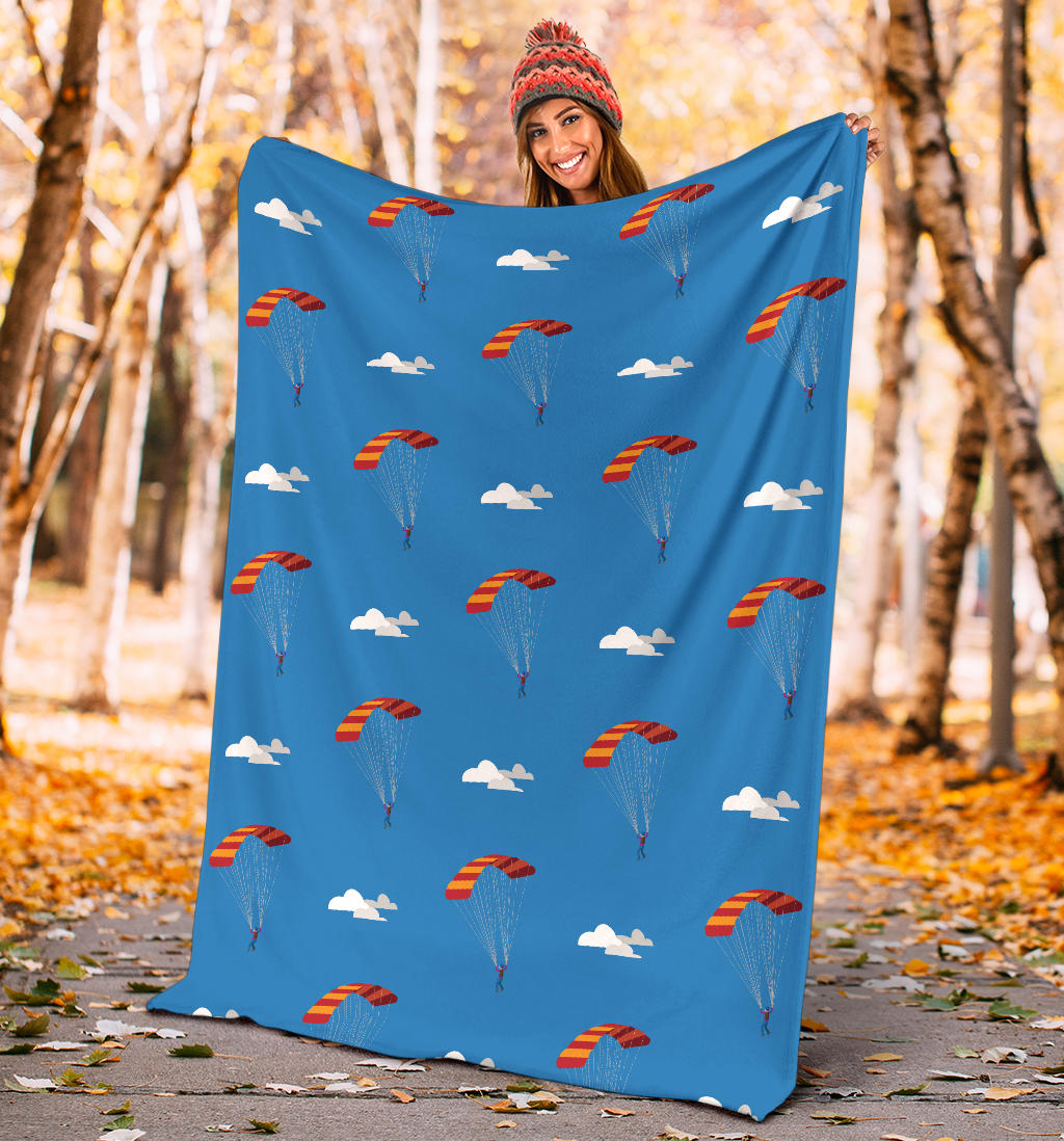 Skydiving Pattern Print Design 02 Premium Blanket