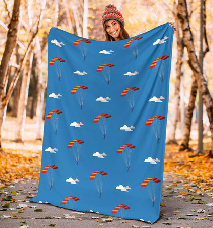 Skydiving Pattern Print Design 02 Premium Blanket