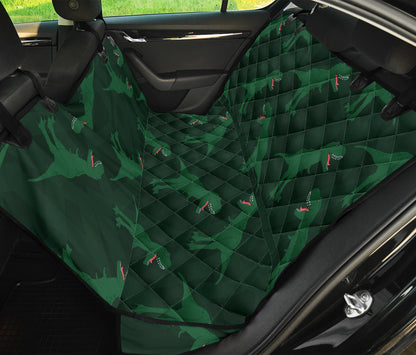T Rex Pattern Print Design A06 Rear Dog Car Seat Cover Hammock
