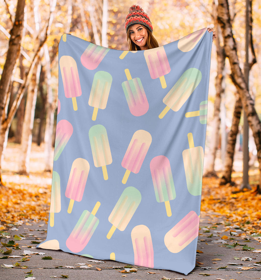 Ice Cream Pattern Print Design 05 Premium Blanket