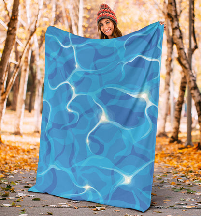 Ocean Reflex Pattern Print Design A02 Premium Blanket