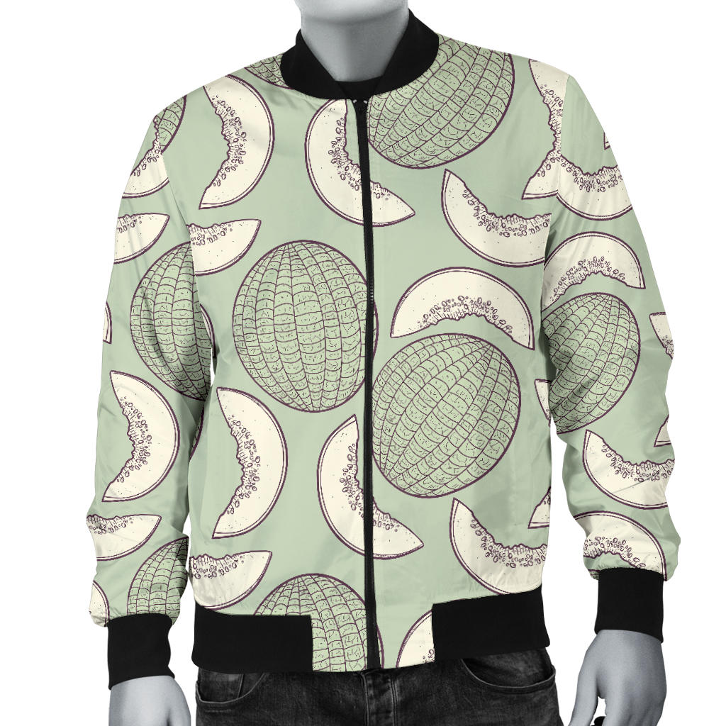 Cantaloupe Pattern Print Design 01 Men Bomber Jacket