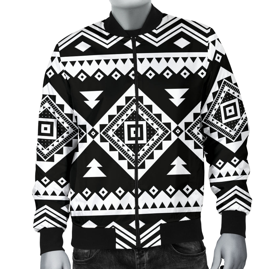 Aztec Pattern Print Design 08 Men Bomber Jacket