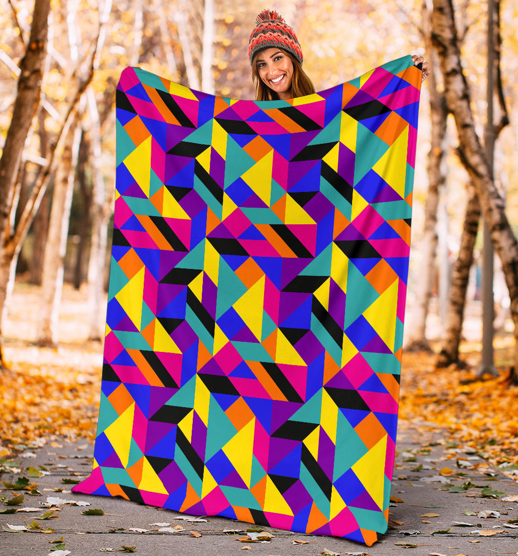 90s Colorful Pattern Print Design 1 Premium Blanket