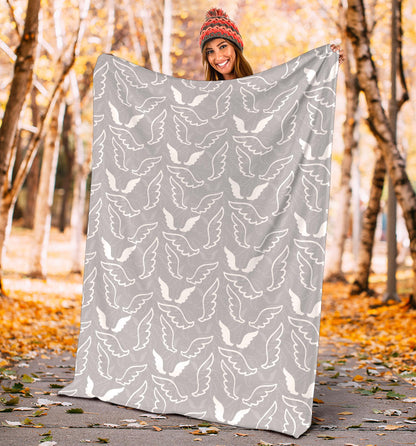Angel Wings Pattern Print Design 01 Premium Blanket
