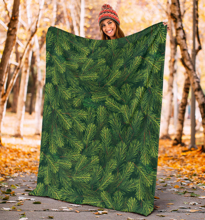 Christmas Tree Pattern Print Design 02 Premium Blanket