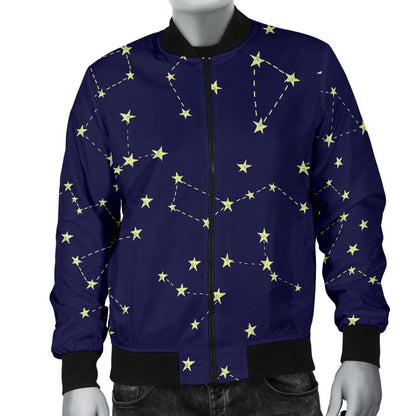 Constellation Pattern Print Design 02 Men Bomber Jacket