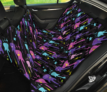 Electric Guitar Pattern Print Design 02 Rear Dog Car Seat Cover Hammock