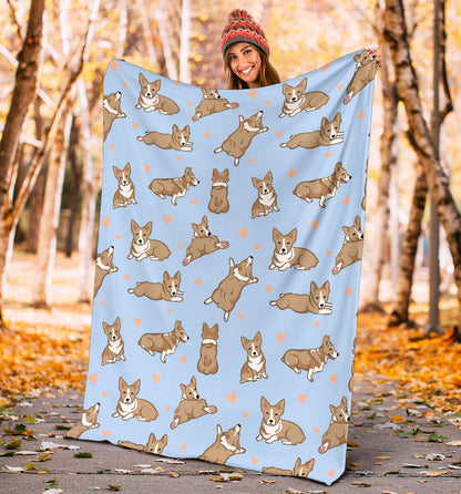 Pembroke Welsh Corgis Pattern Print Design A05 Premium Blanket