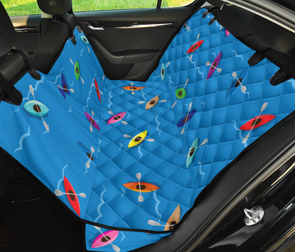 Kayak Pattern Print Design 03 Rear Dog Car Seat Cover Hammock