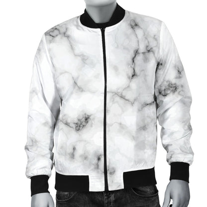 Marble Pattern Print Design 01 Men Bomber Jacket