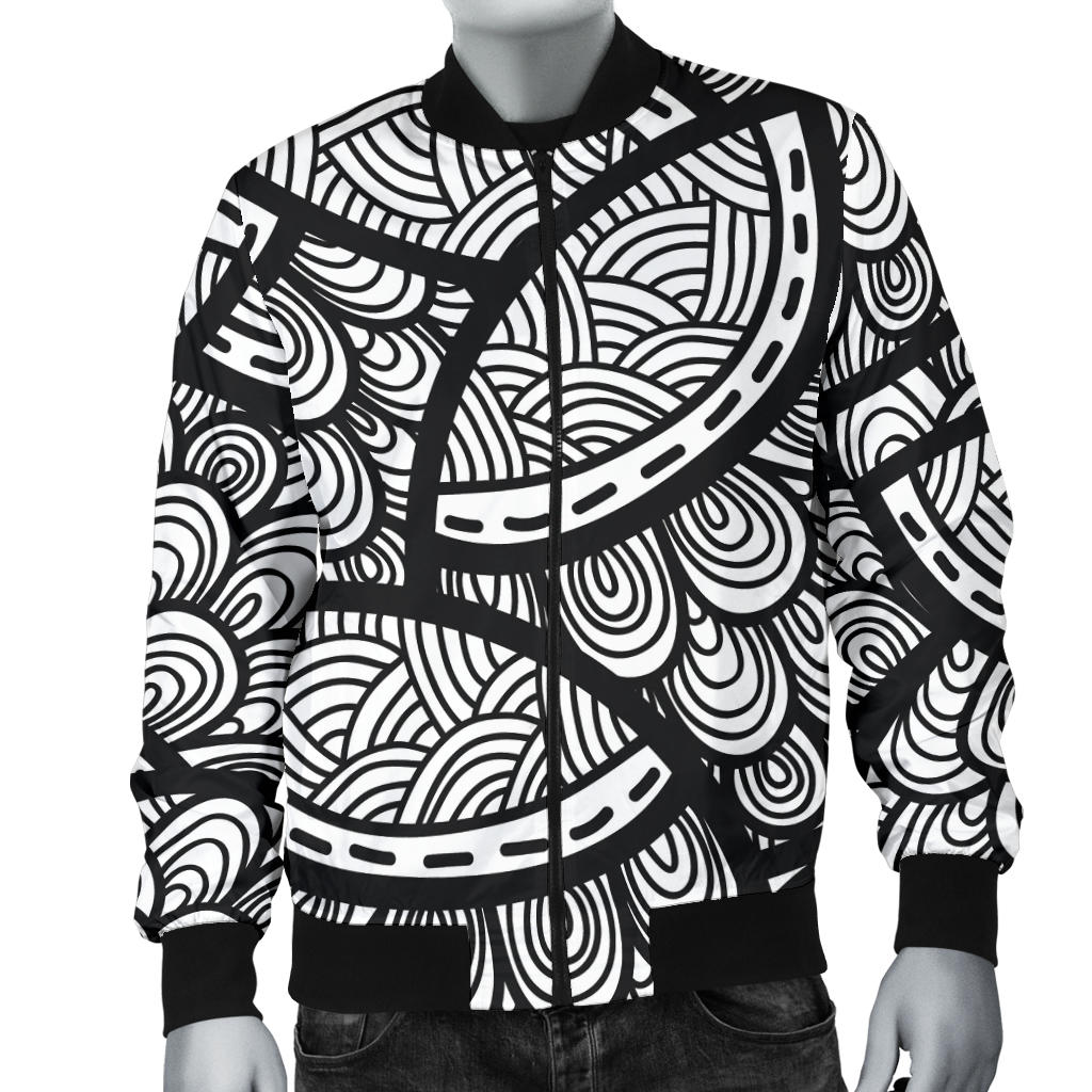 Polynesian Pattern Print Design A01 Men Bomber Jacket