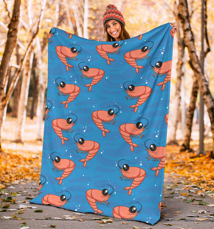 Prawn Cute Pattern Print Design 03 Premium Blanket