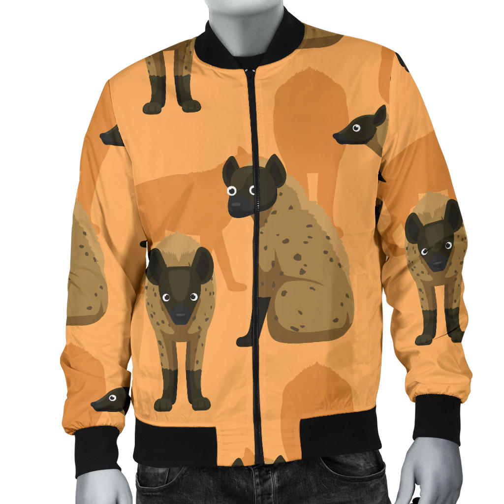 Hyena Pattern Print Design 01 Men Bomber Jacket