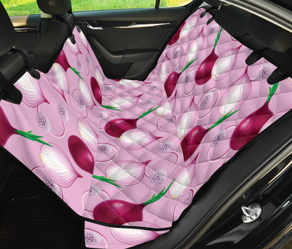 Onion Pattern Print Design A01 Rear Dog Car Seat Cover Hammock