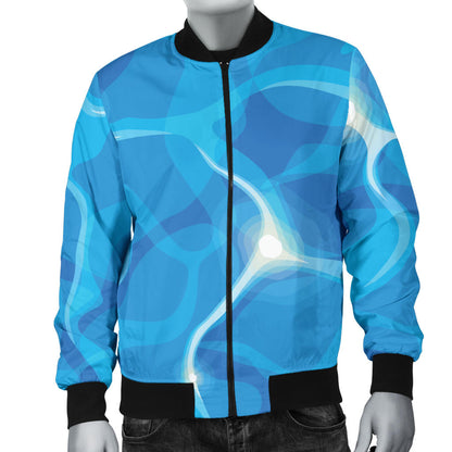 Ocean Reflex Pattern Print Design A02 Men Bomber Jacket