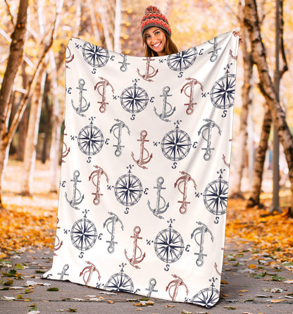 Anchor Pattern Print Design 06 Premium Blanket