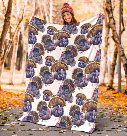 Turkey Pattern Print Design 01 Premium Blanket