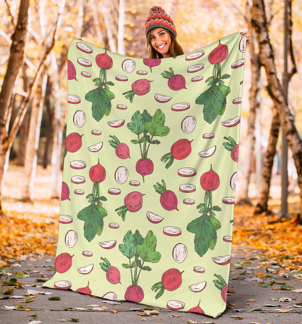 Radish Pattern Print Design A04 Premium Blanket