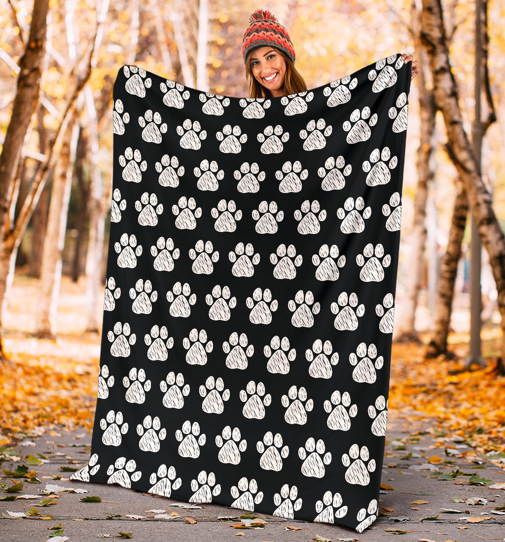 Paw Pattern Print Design A02 Premium Blanket