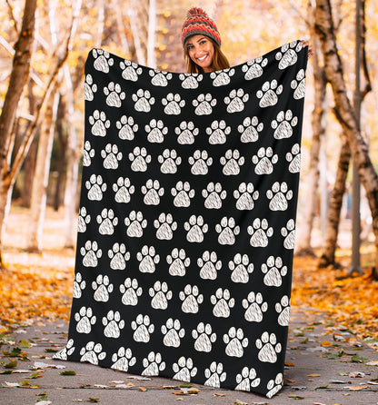 Paw Pattern Print Design A02 Premium Blanket