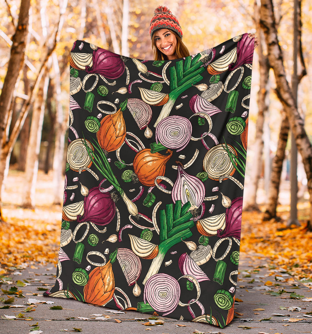 Onion Pattern Print Design A03 Premium Blanket