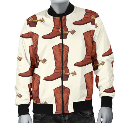 Cowboy Pattern Print Design 06 Men Bomber Jacket