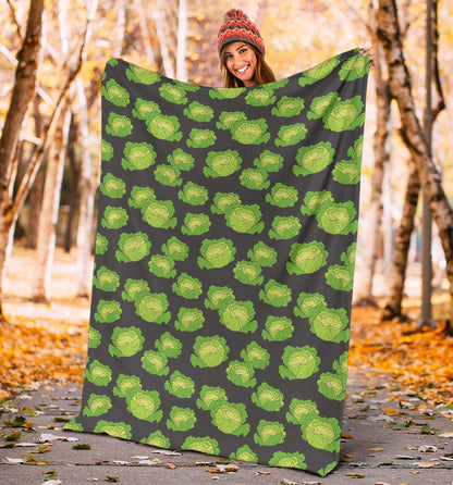 Cabbage Pattern Print Design 01 Premium Blanket