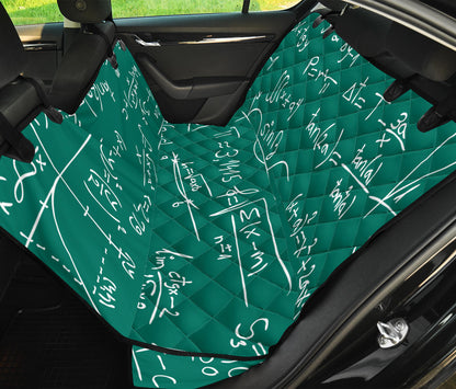 Math Pattern Print Design 01 Rear Dog Car Seat Cover Hammock