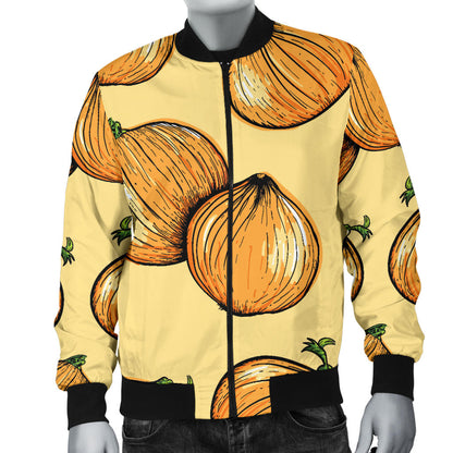 Onion Pattern Print Design A04 Men Bomber Jacket