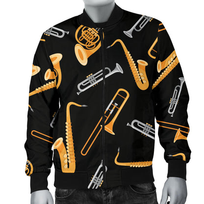 Jazz Pattern Print Design 01 Men Bomber Jacket