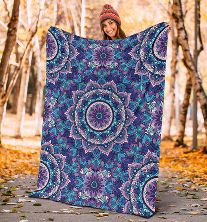 Mandala Pattern Print Design 04 Premium Blanket