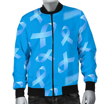 Prostate cancer Pattern Print Design A01 Men Bomber Jacket