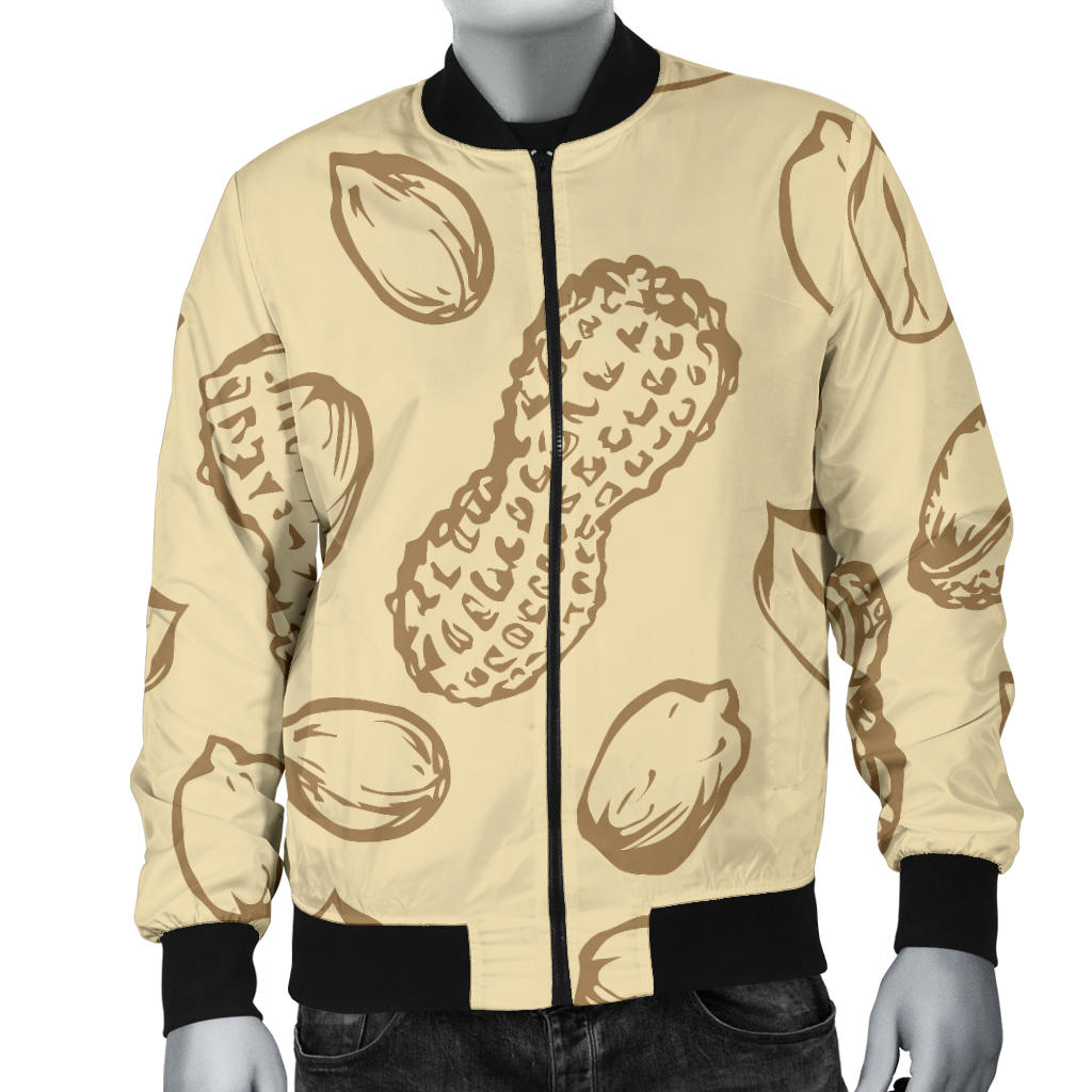 Peanut Pattern Print Design A02 Men Bomber Jacket