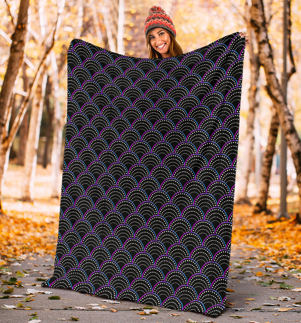 Mermaid Pattern Print Design 09 Premium Blanket
