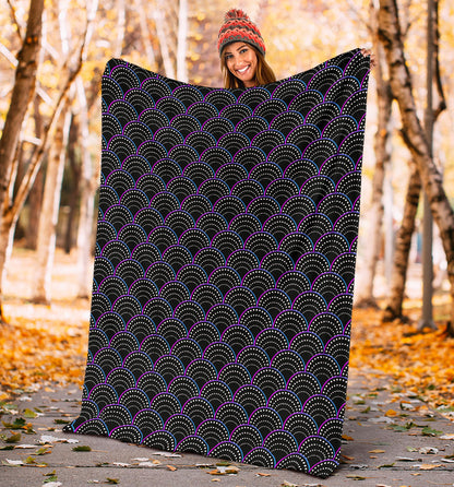 Mermaid Pattern Print Design 09 Premium Blanket