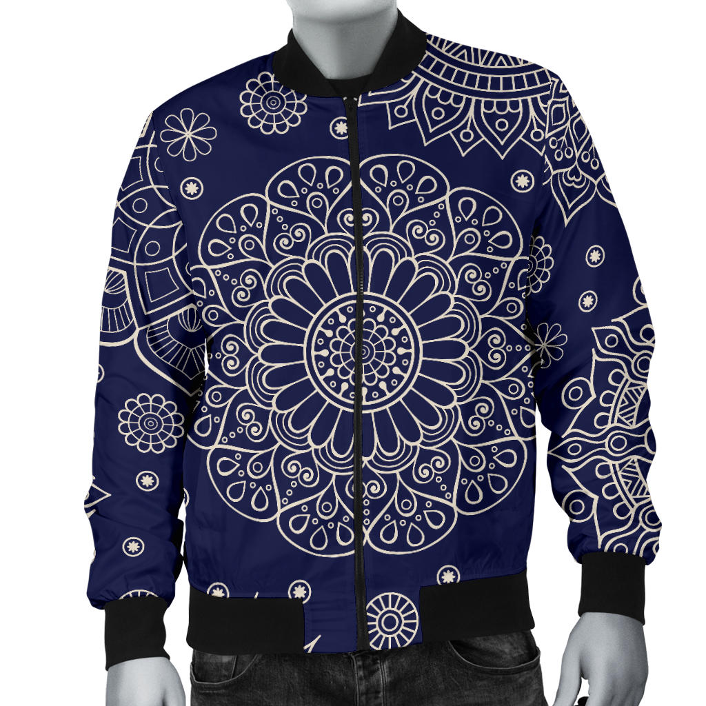 Mandala Pattern Print Design 02 Men Bomber Jacket