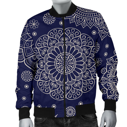 Mandala Pattern Print Design 02 Men Bomber Jacket
