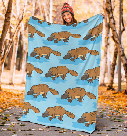 Platypus Pattern Print Design A02 Premium Blanket