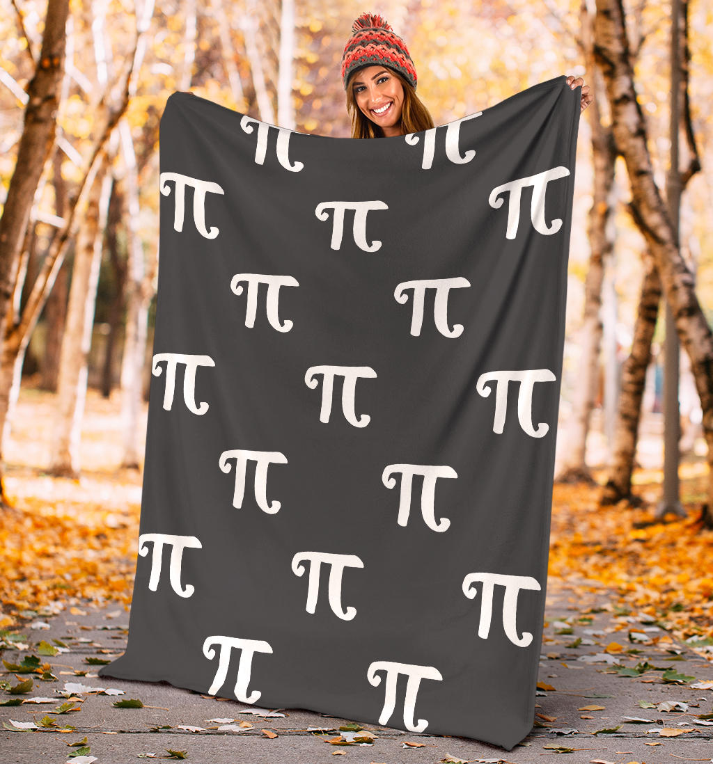 Pi Day Pattern Print Design A01 Premium Blanket