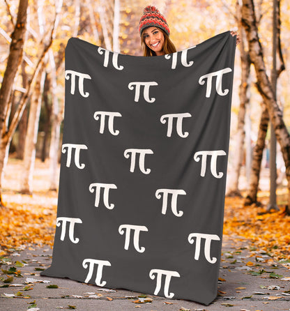 Pi Day Pattern Print Design A01 Premium Blanket