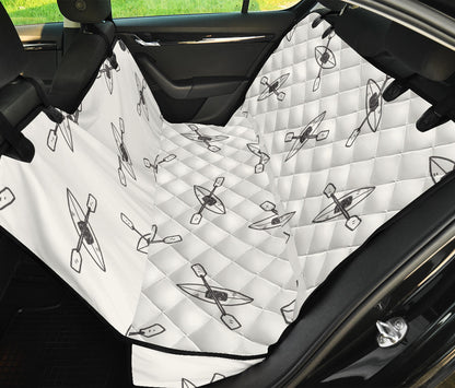 Kayak Pattern Print Design 01 Rear Dog Car Seat Cover Hammock