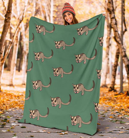 Sugar Glider Pattern Print Design 01 Premium Blanket