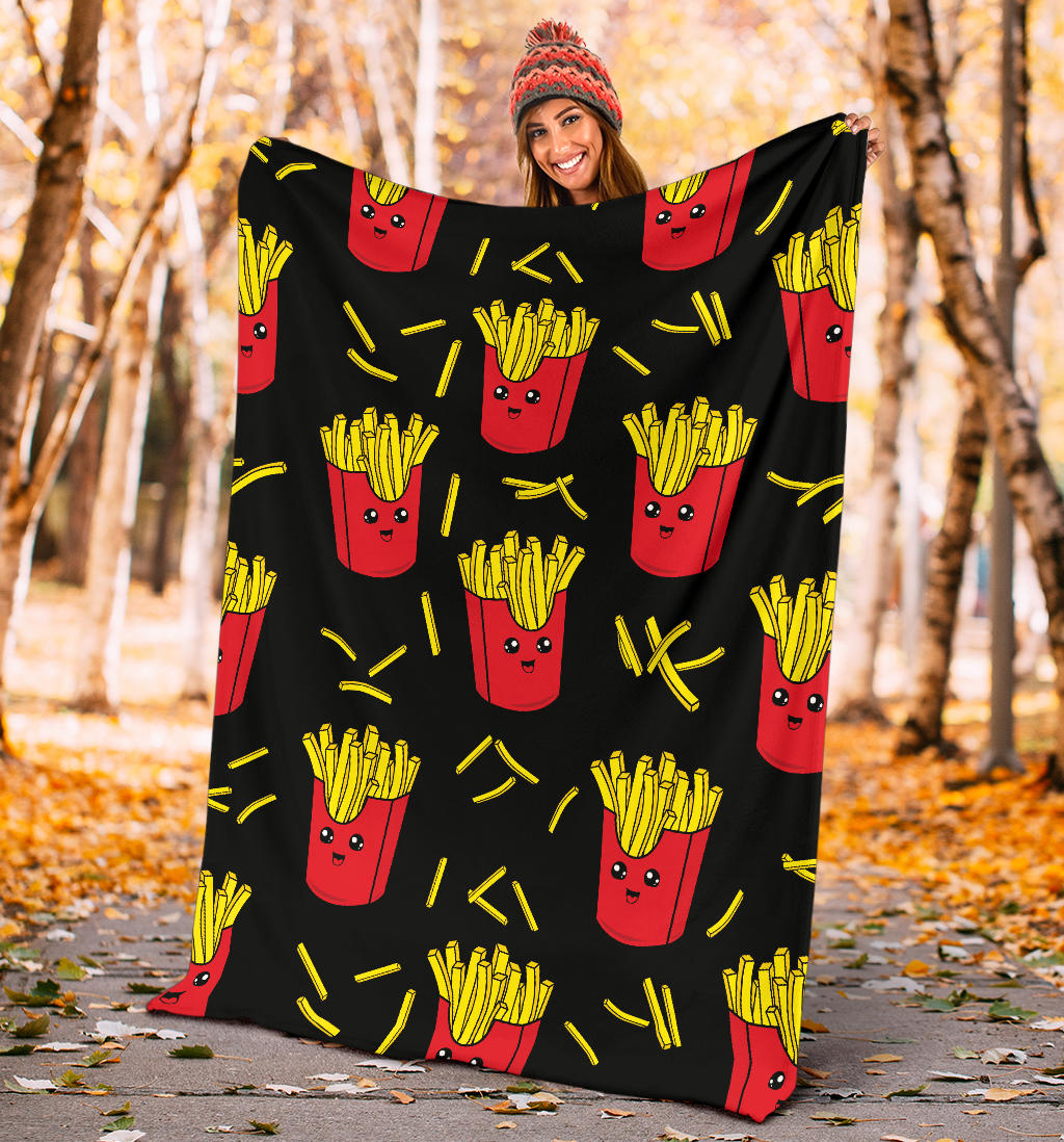 French Fried Pattern Print Design 03 Premium Blanket