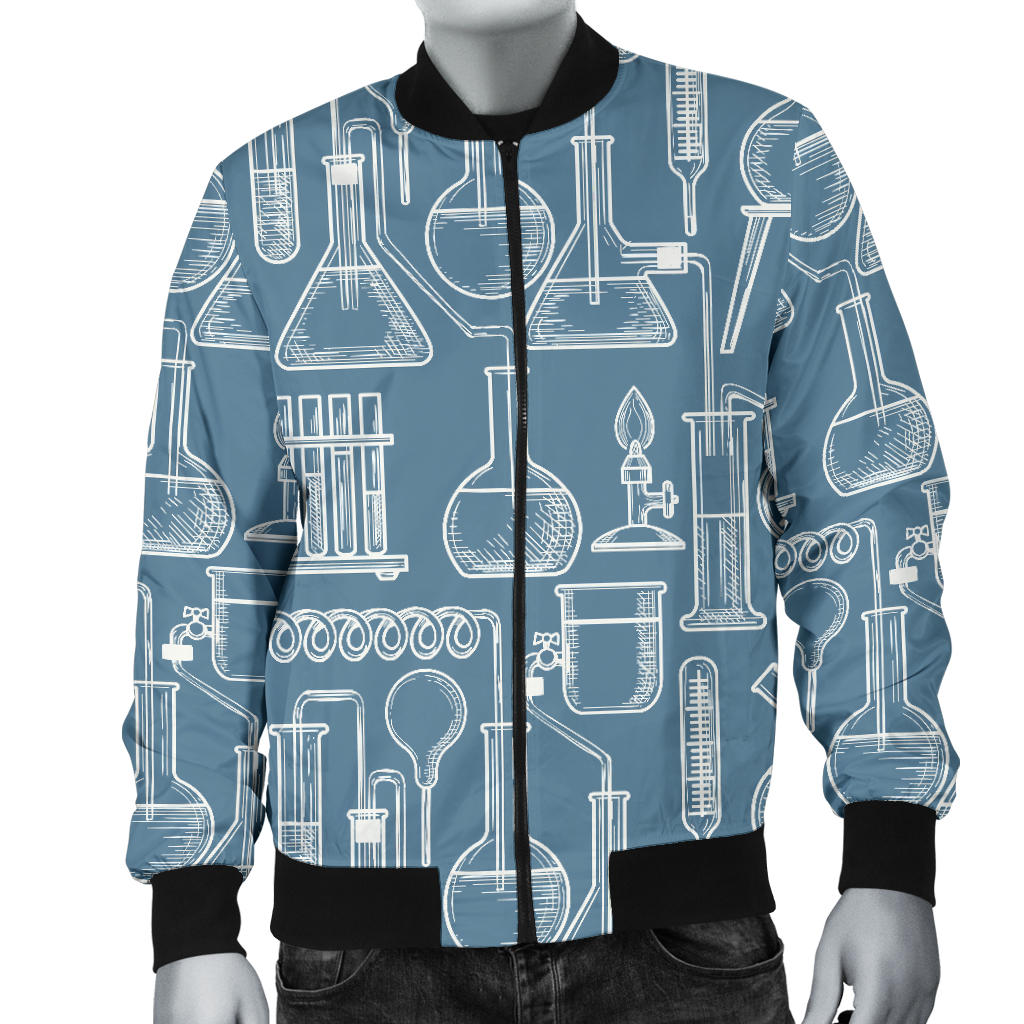 Chemical Pattern Print Design 05 Men Bomber Jacket